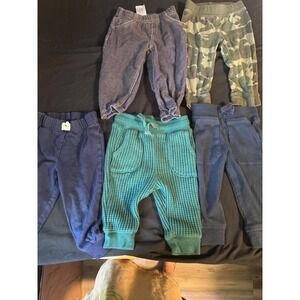 Baby Boy Pants Bundle 12M 12-18M Carter's Old Navy Cat & Jack Garanimals 5pc